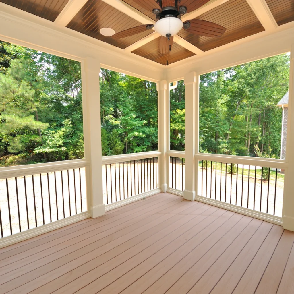 Covered outdoor living space built in Choctaw, Oklahoma